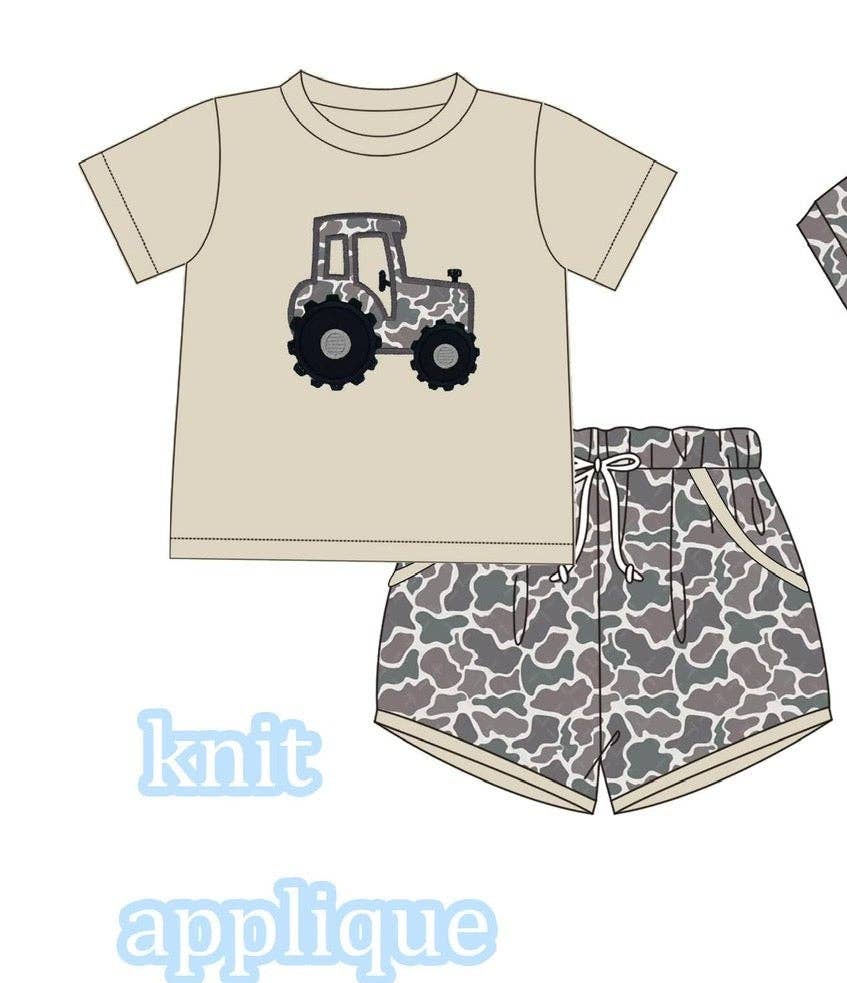 Camo Tractor Short Set