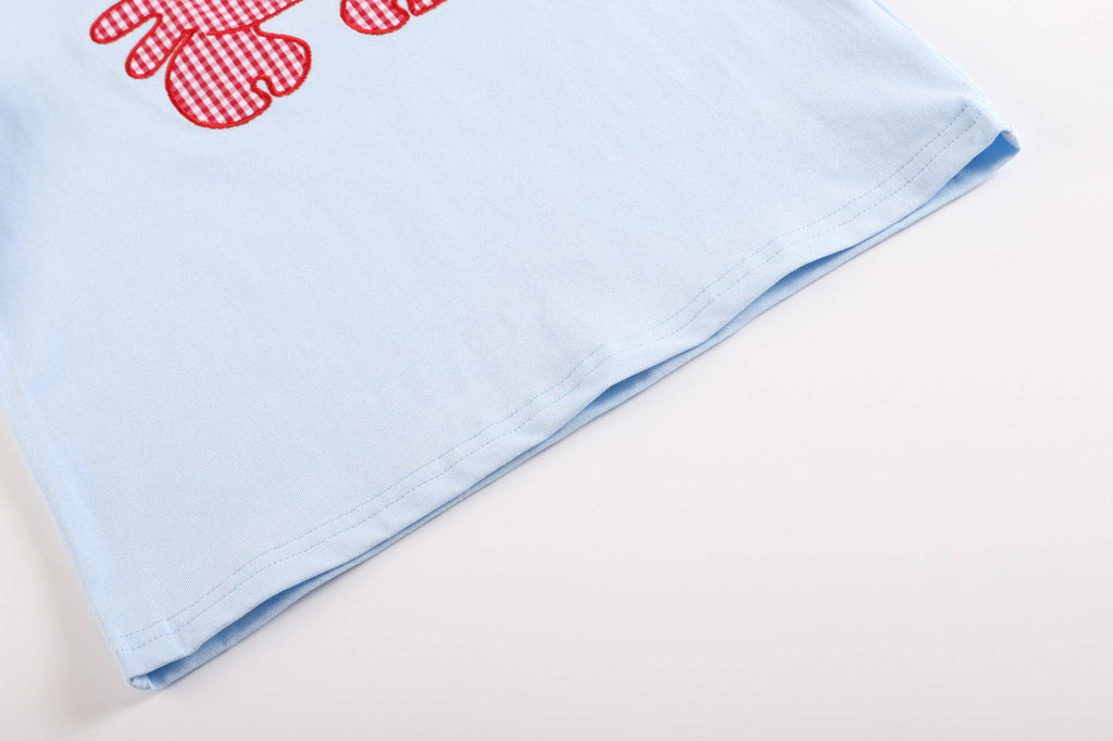 Blue Crab Shirt and Red Gingham Shorts Set: 4T