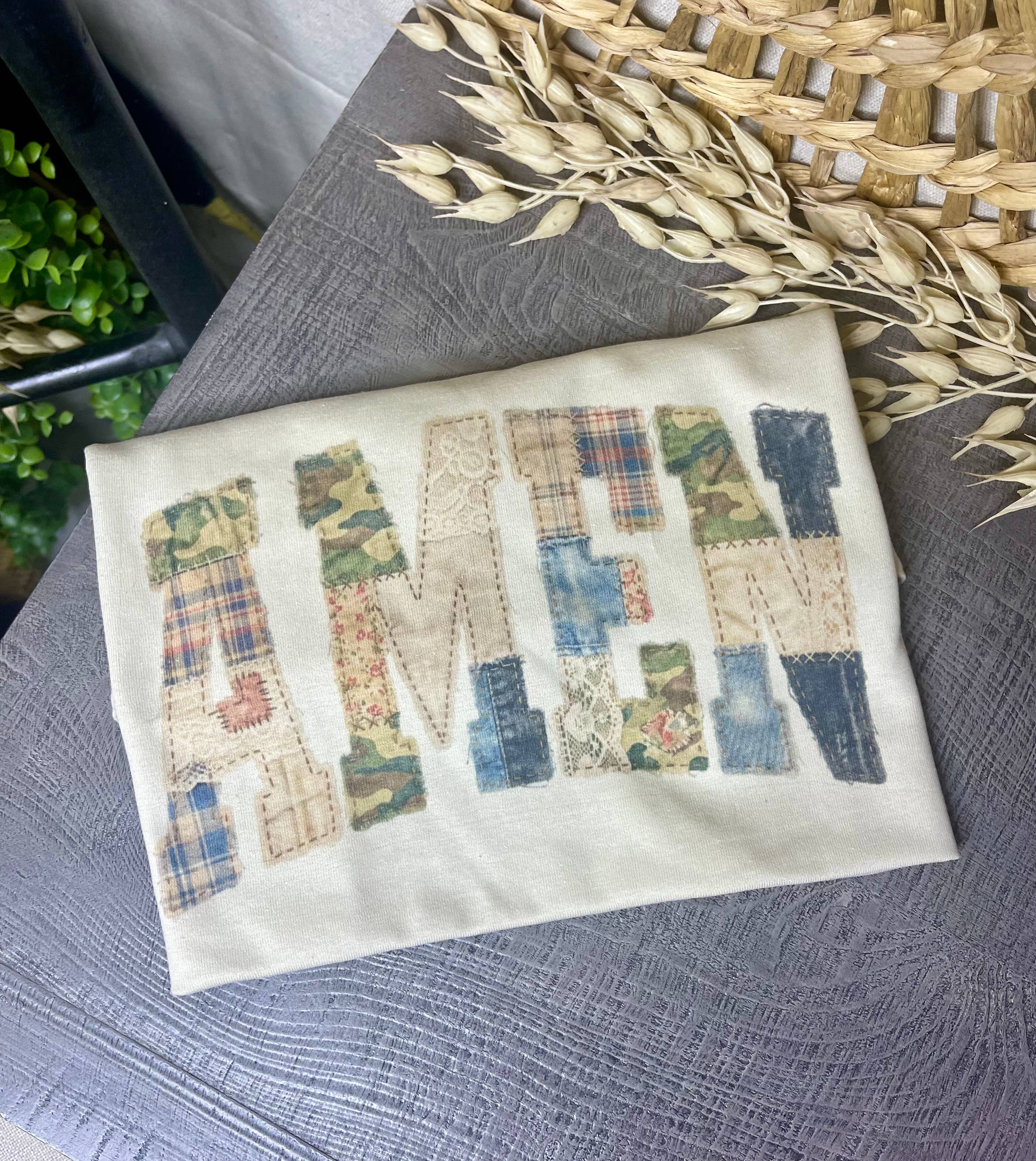 Patchwork Amen (Gildan Tee)