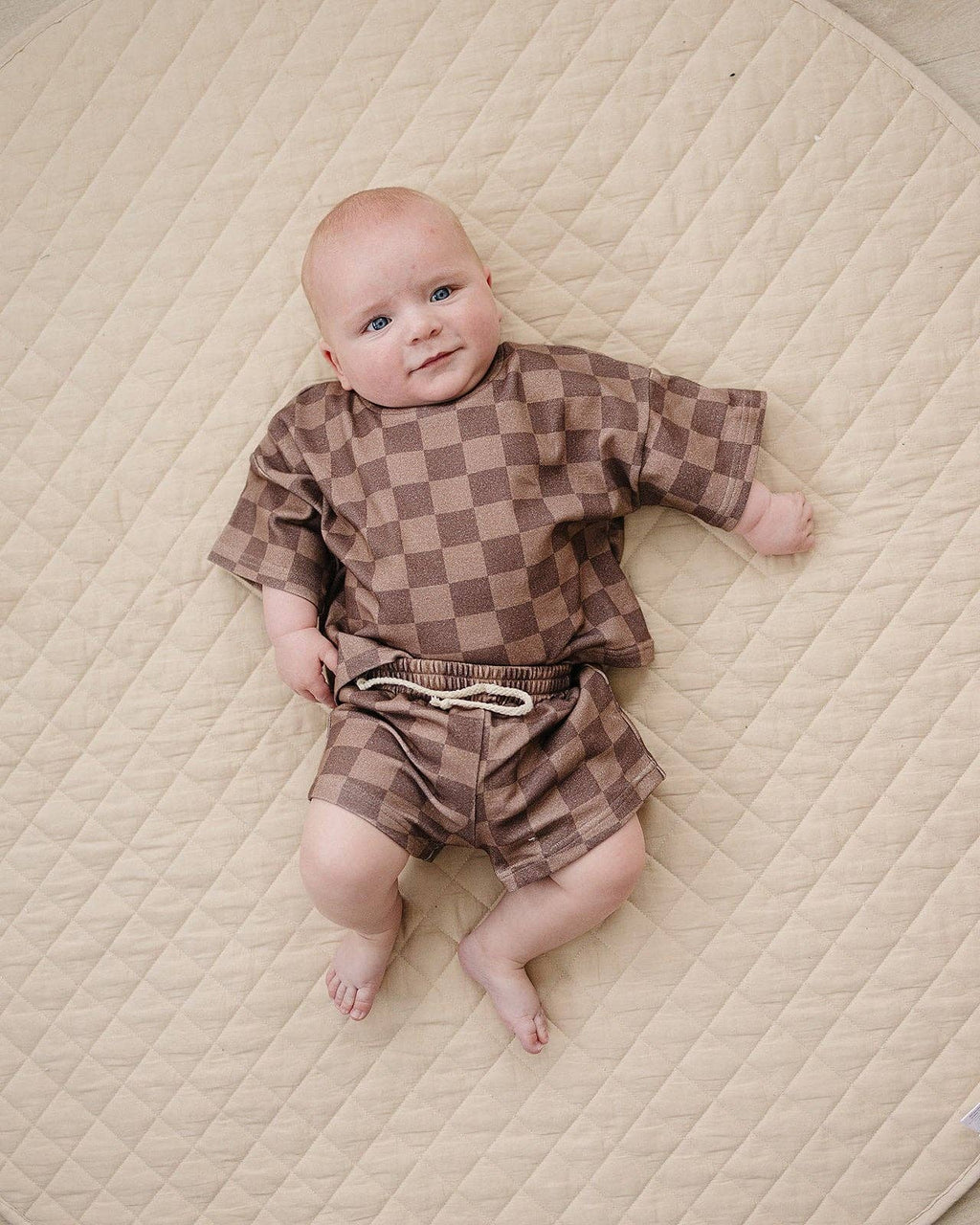 Shorts Set | Espresso Checkered