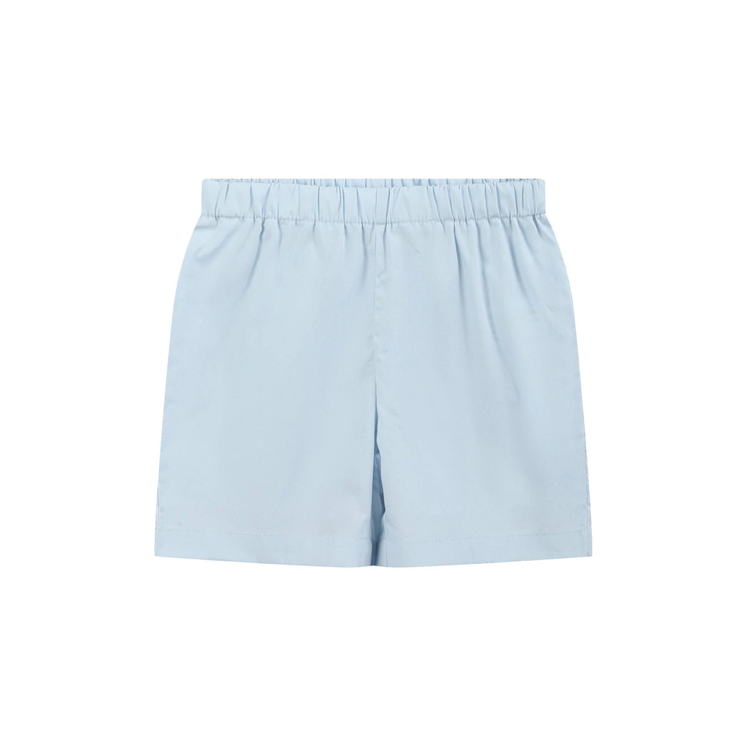 Light Blue USA Flag Smocked T-Shirt and Shorts Set: 5Y