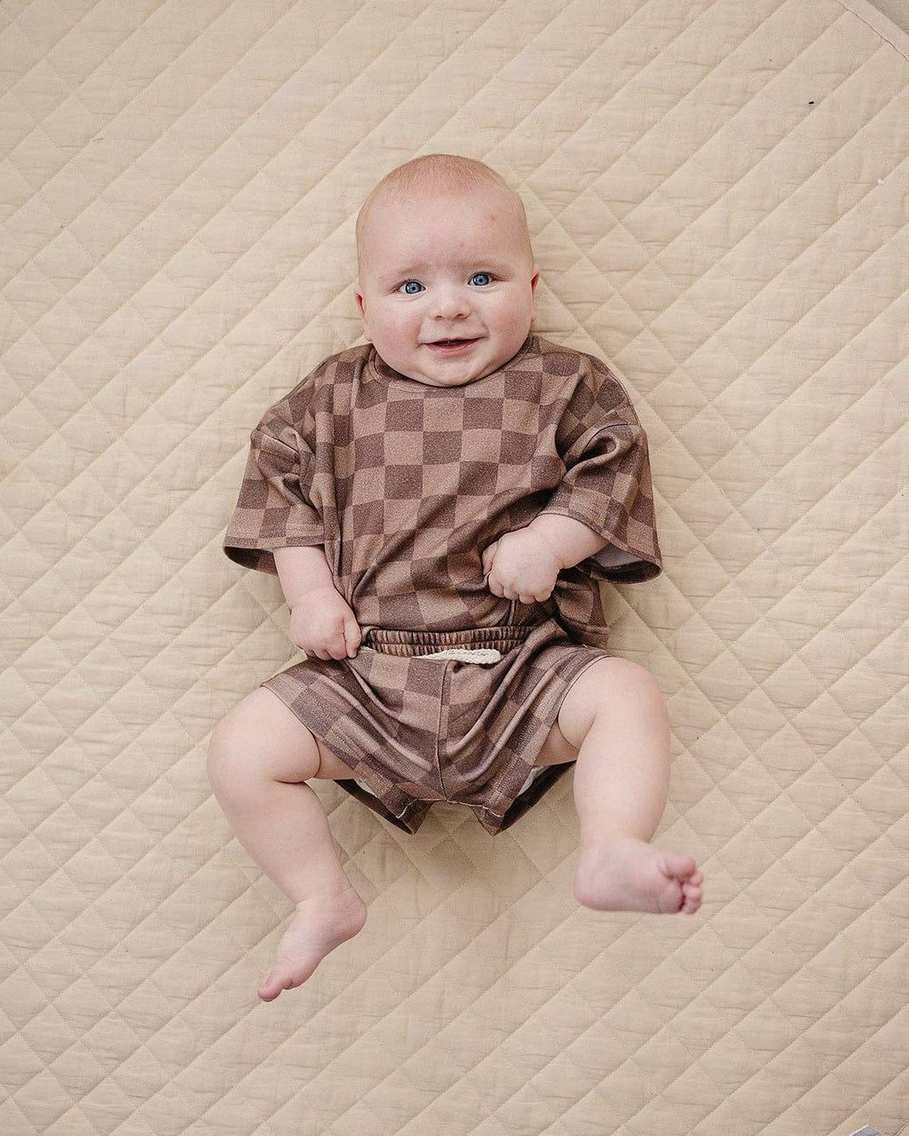 Shorts Set | Espresso Checkered