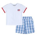 Red, White and Blue Shirt and Shorts Set: 2T