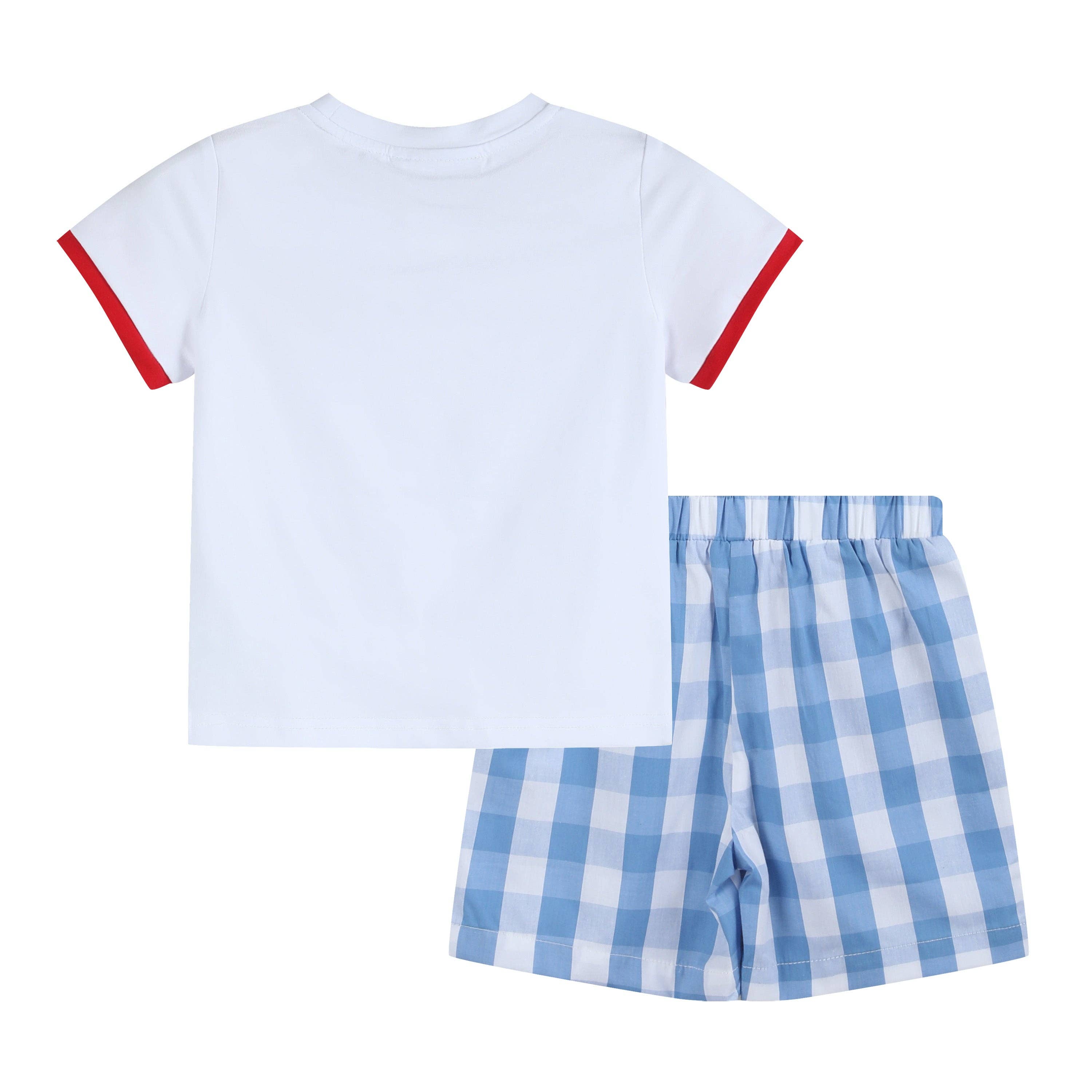 Red, White and Blue Shirt and Shorts Set: 2T