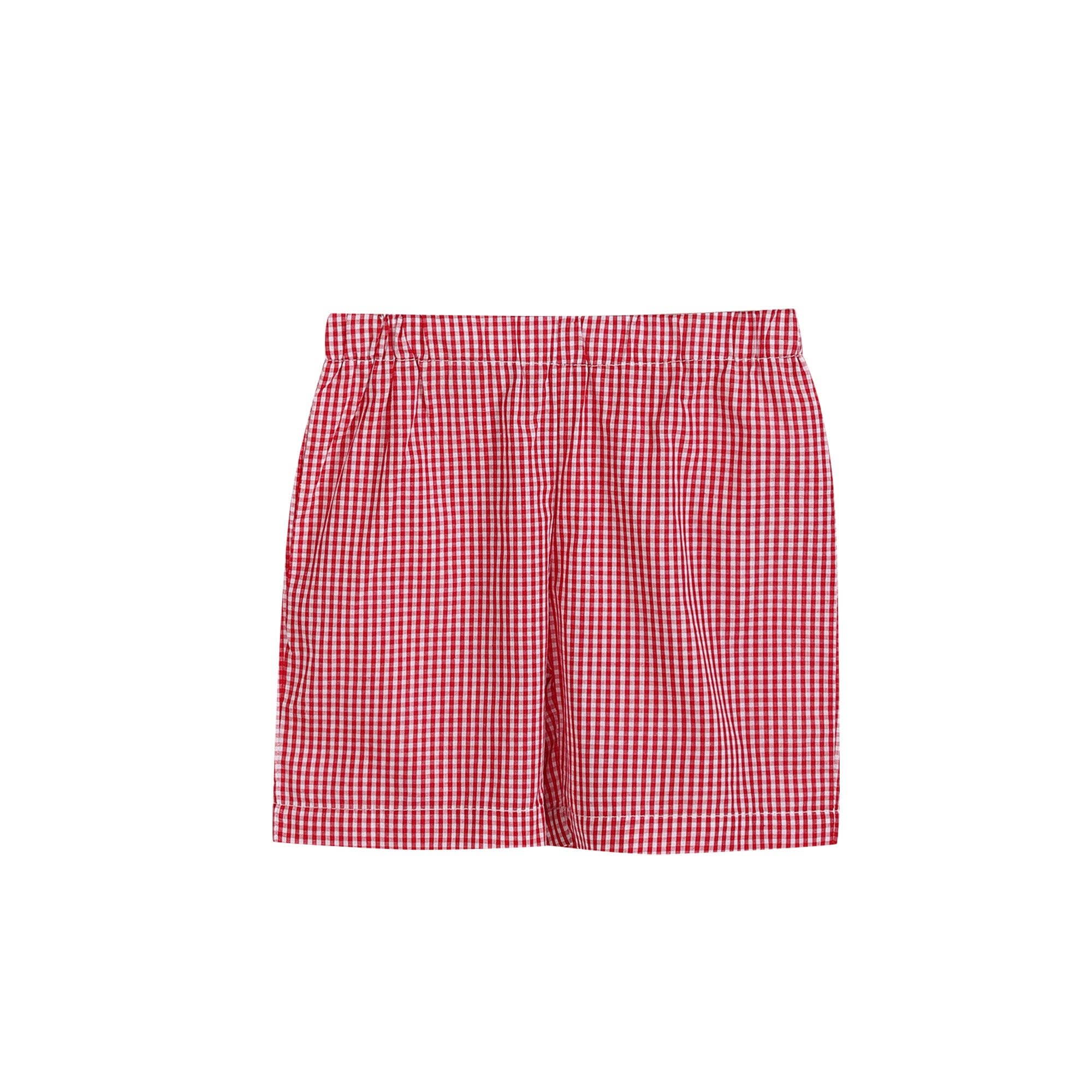 Blue Crab Shirt and Red Gingham Shorts Set: 4T