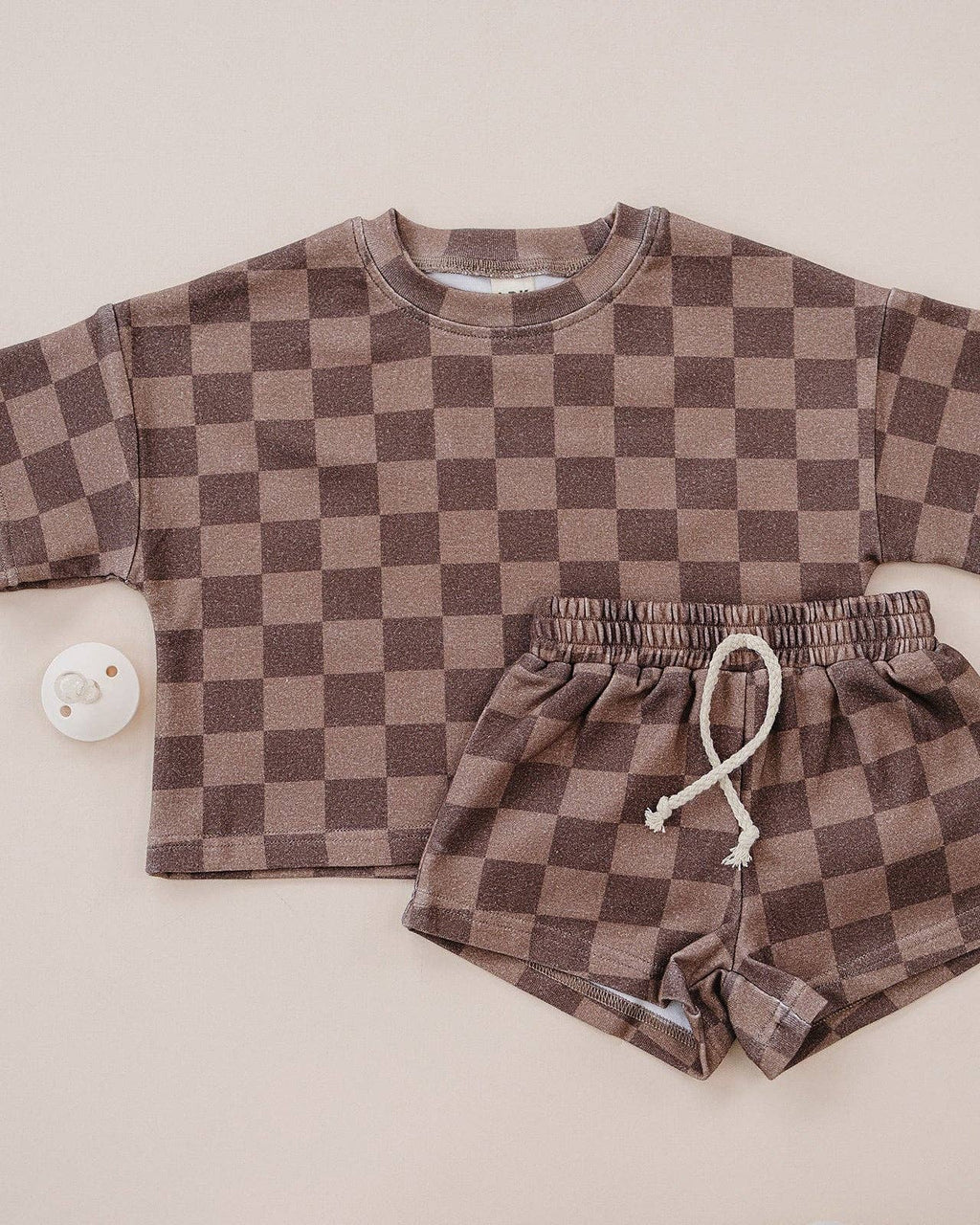 Shorts Set | Espresso Checkered